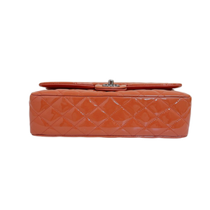 Classic Double Flap Medium Patent Orange SHW