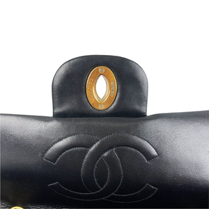 Jumbo XL Flap Lambskin Leather Black GHW