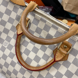 Damier Azur Speedy 35 White GHW