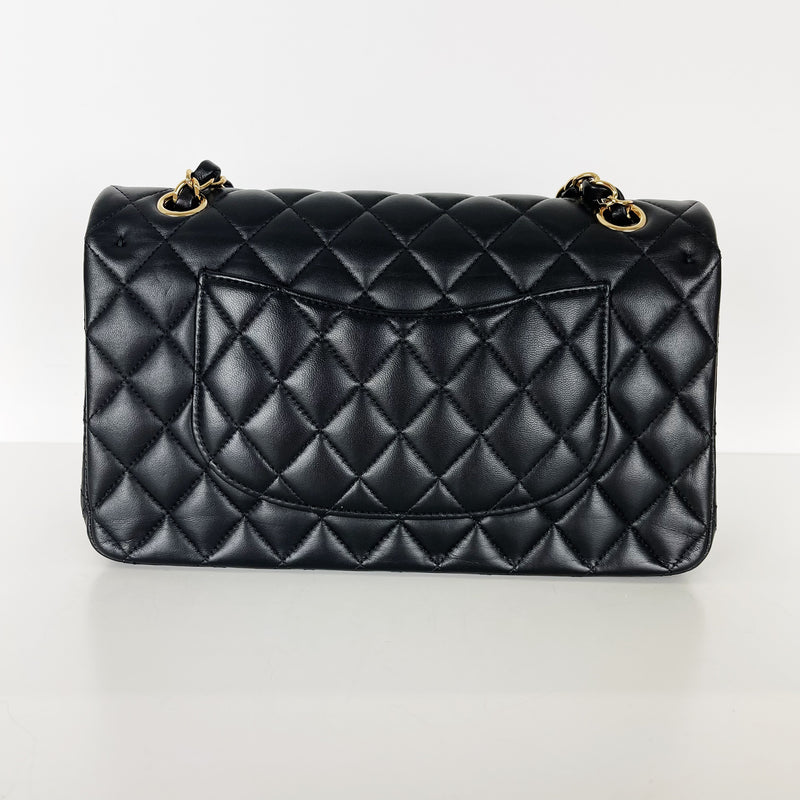 Classic Flap Medium Lambskin Black GHW