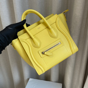 Nano Luggage Leather Citron GHW