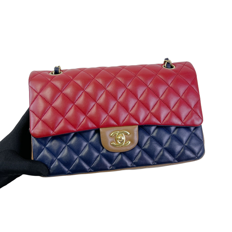 Classic Flap Medium Tri Coloured GHW