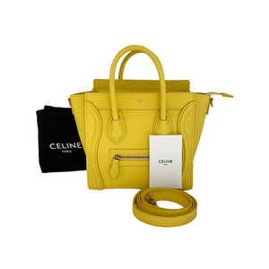 Nano Luggage Leather Citron GHW