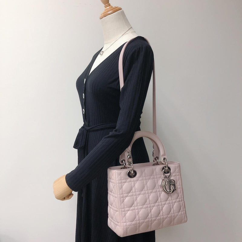 Lady Dior Medium Lambskin Pink SHW