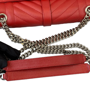 Medium Envelope Grain de Poudre Red GHW