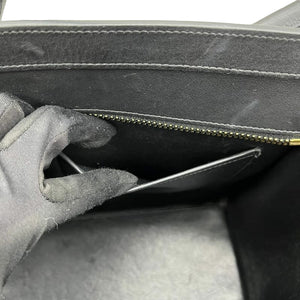 Micro Luggage Tote Smooth Leather Black SHW