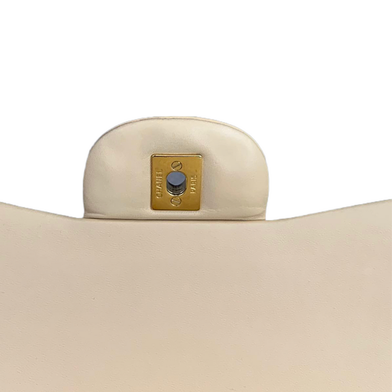 Classic Double Flap Jumbo Lambskin Beige GHW