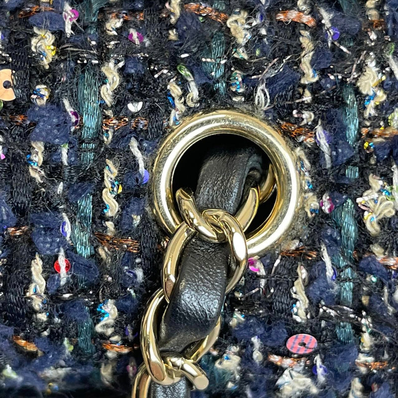Chanel 2.55 Medium Bag Tweed Multi-Color - Silver Hardware