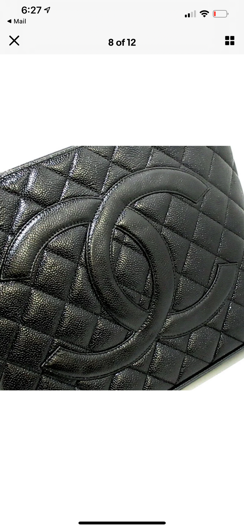 Medallion tote Caviar GHW Black