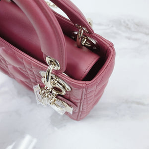 Mini Lady Dior Lambskin Rose Pink SHW