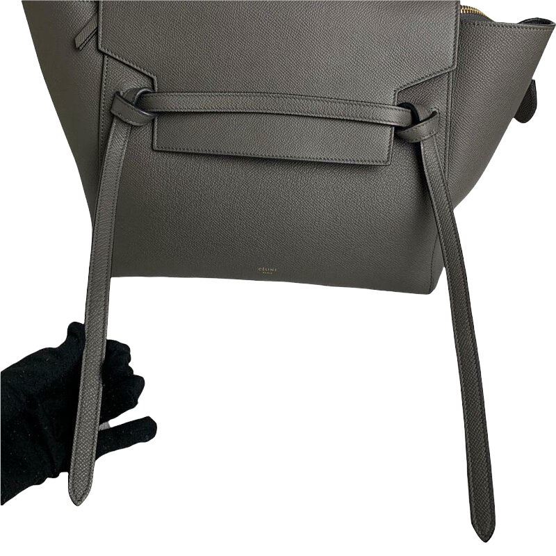 Belt Bag Mini Leather Grey GHW