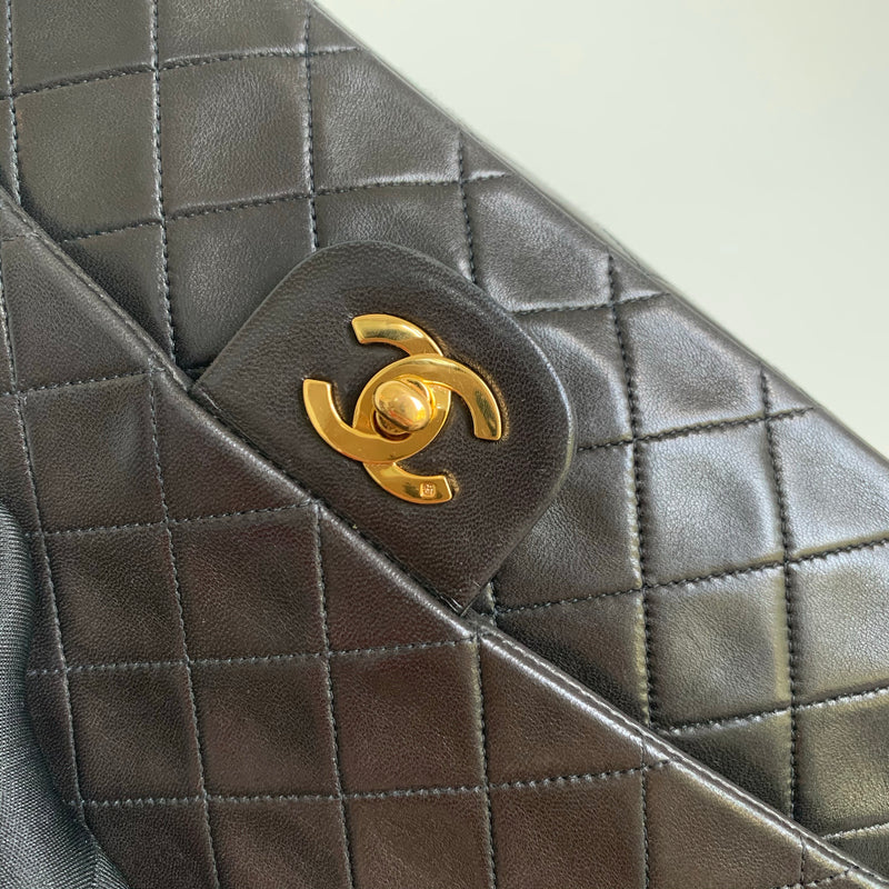 Rare CHANEL Wave Lambskin GHW CC Flap Bag Vintage