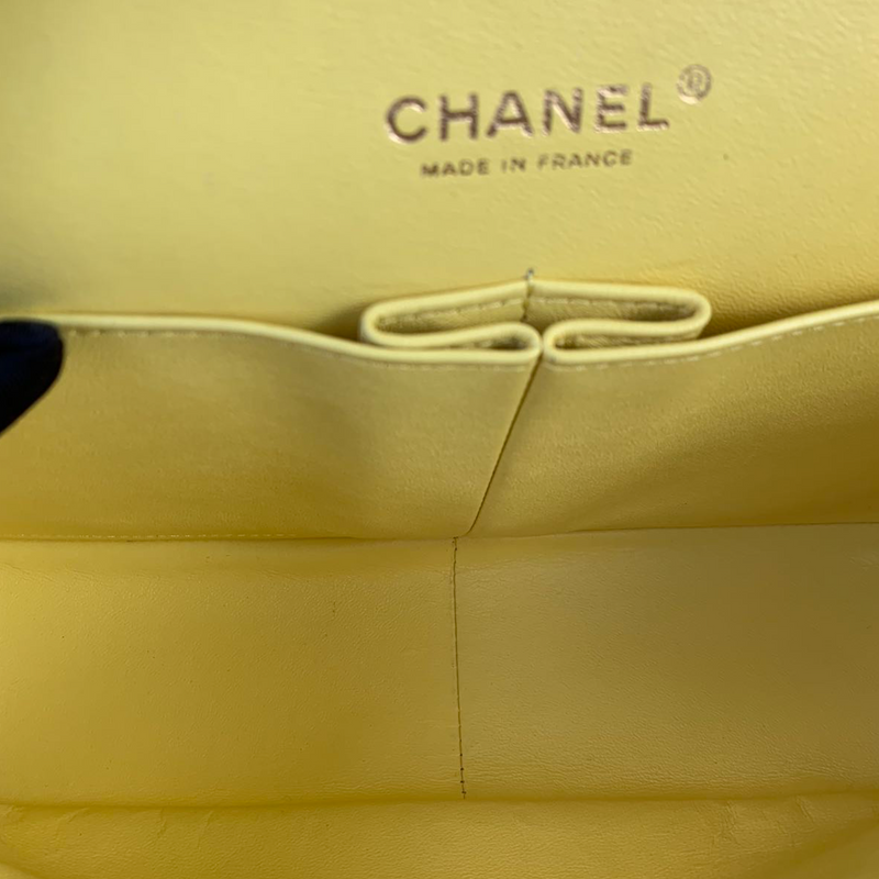 Classic Double Flap Jumbo Lambskin Yellow GHW