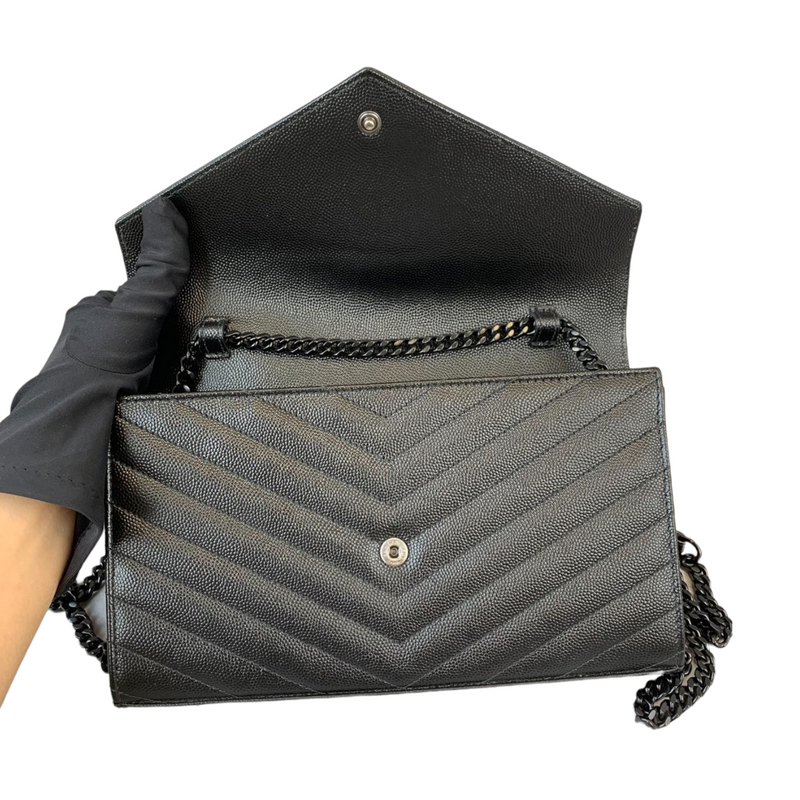 Envelope WOC Grained Leather So Black BHW