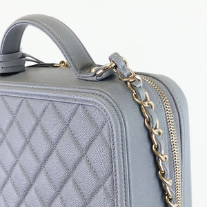 Medium CC Filigree Caviar Vanity Grey SHW