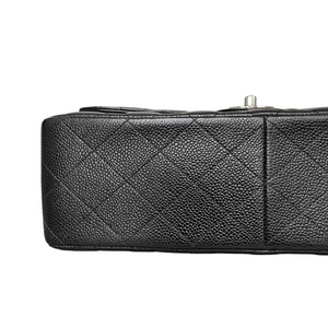 Jumbo Classic Double Flap Caviar Black SHW