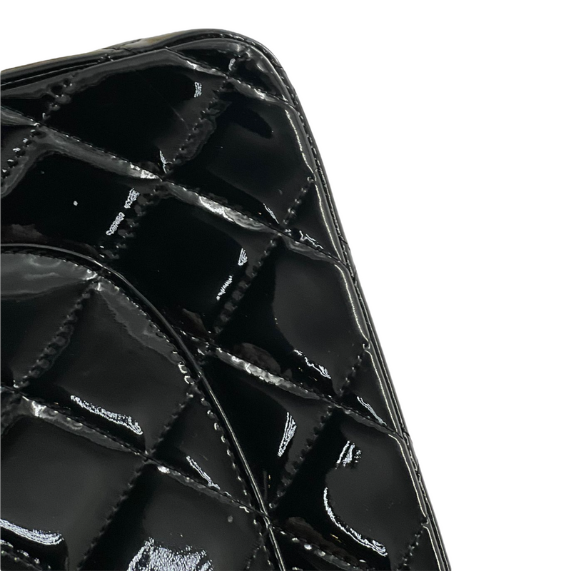 Double Flap Jumbo Patent Black SHW