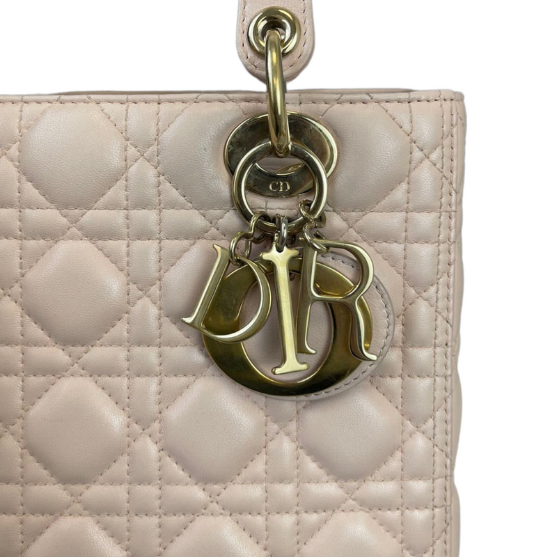 Cannage Lady Dior Medium Light Pink GHW