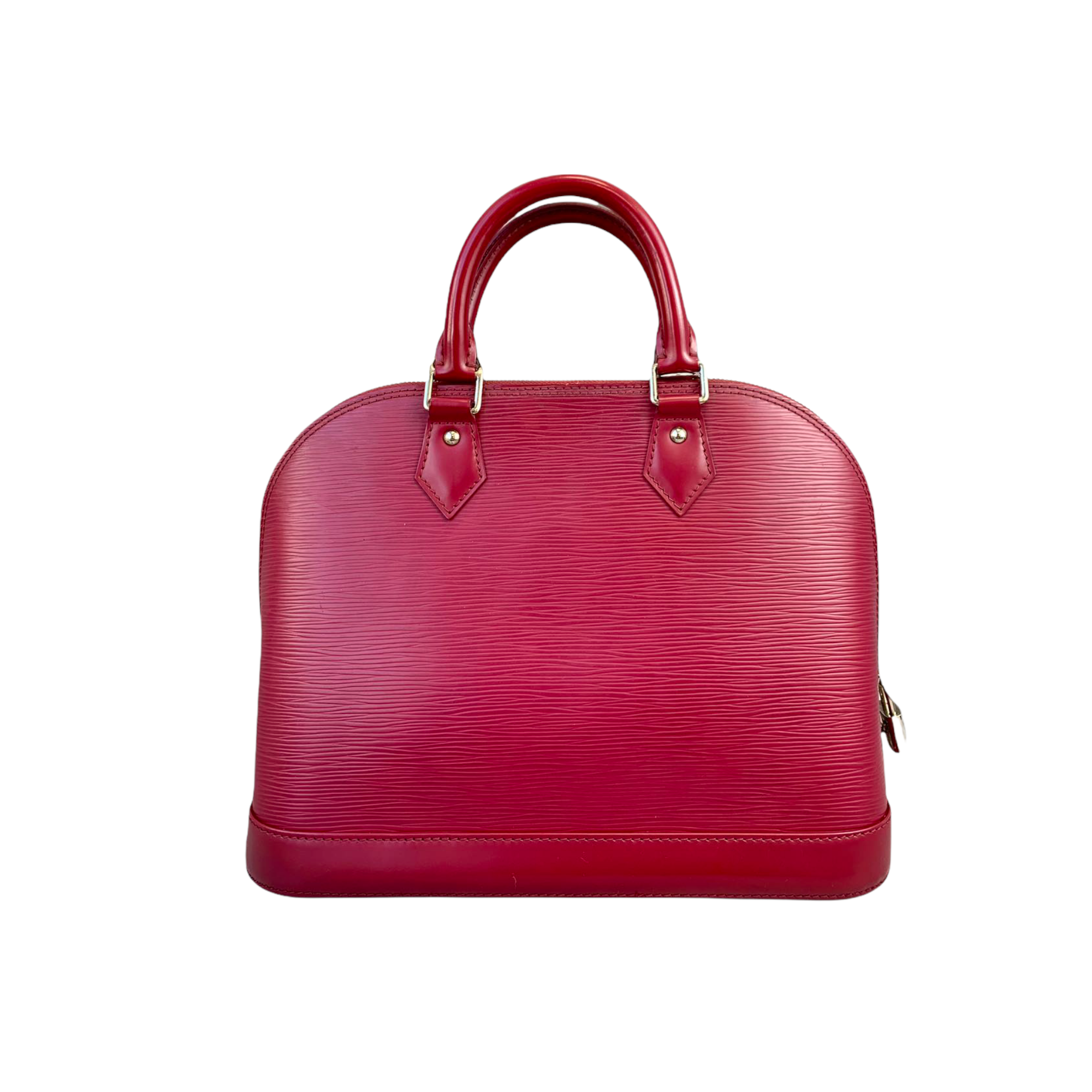 Alma leather handbag Louis Vuitton Burgundy in Leather - 36550154