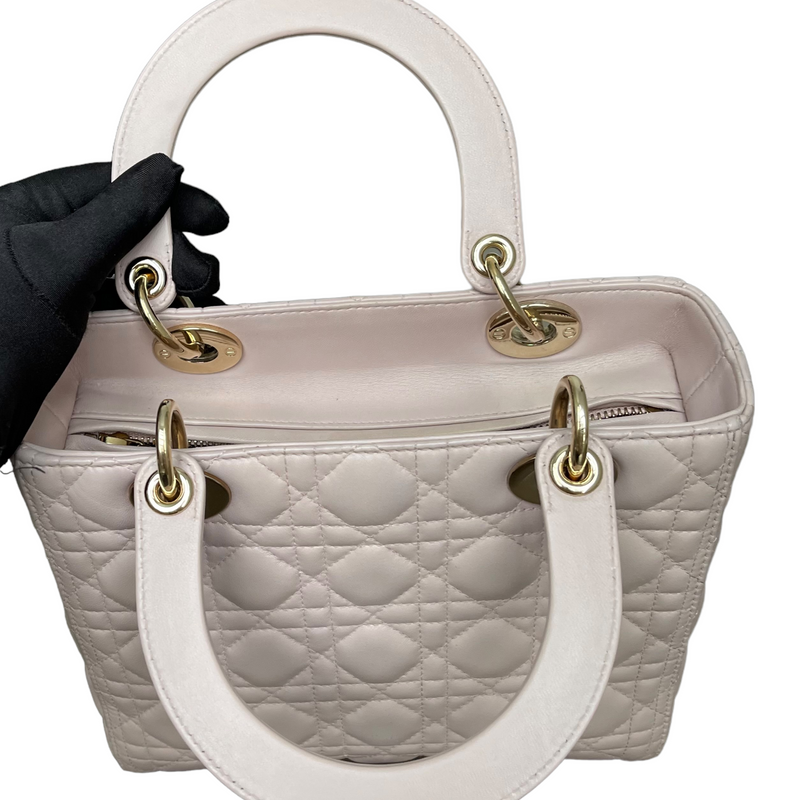 Lady Dior Medium Pink Lambskin GHW