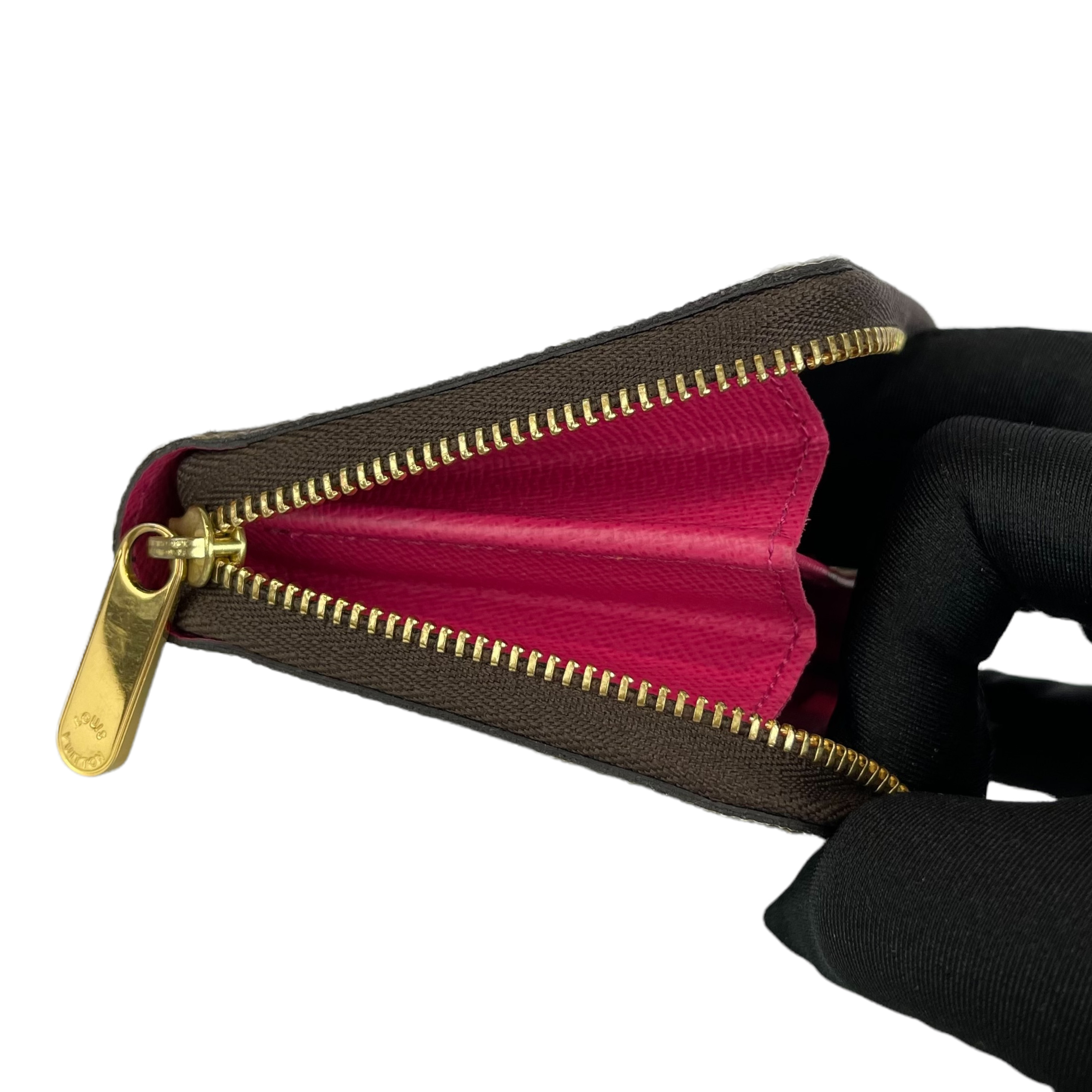 LOUIS VUITTON Clemence Wallet Monogram Coated Canvas Brown GHW – Bag  Religion