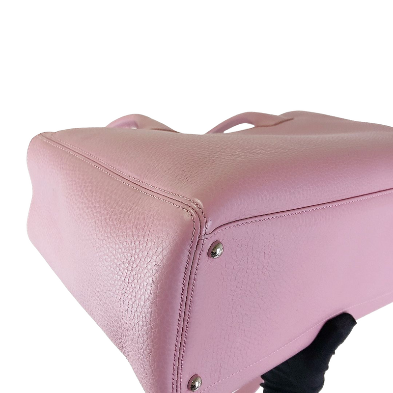Executive Cerf Tote Grained Pink SHW