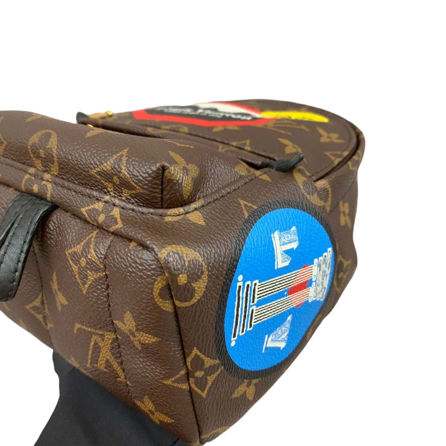 louis vuitton backpack patches Mini Palm Springs Monogram World Tour GHW – Bag Religion