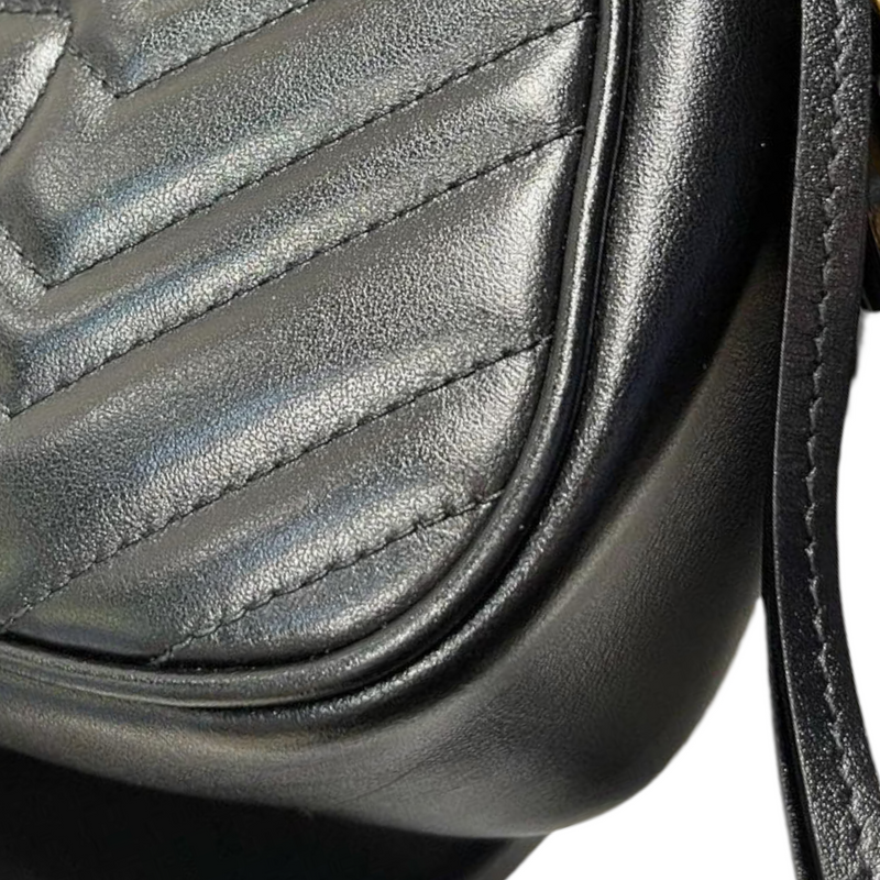 Marmont Leather Camera Small Black GHW
