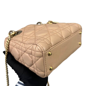 Mini Lady Dior Lambskin Beige GHW