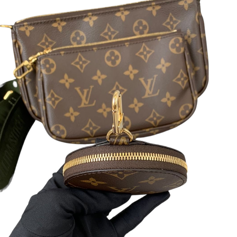 Louis Vuitton Multi Pochette Accessoires Khaki Monogram