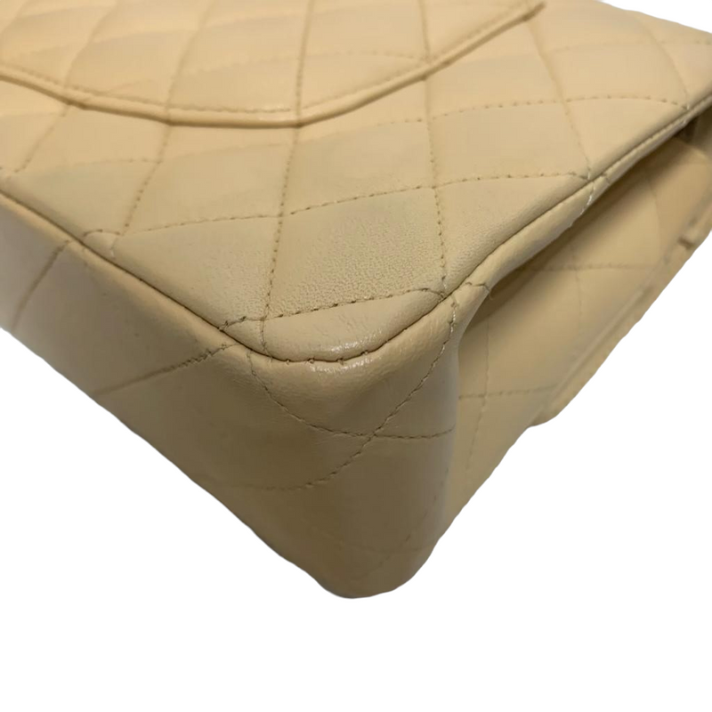 Classic Flap Medium Lambskin Beige GHW