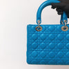 Lady Dior Lambskin Medium Blue SHW