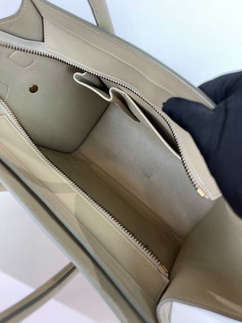 Micro Luggage Smooth Calfskin Beige
