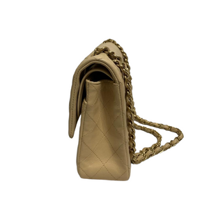 Classic Flap Medium Lambskin Beige GHW