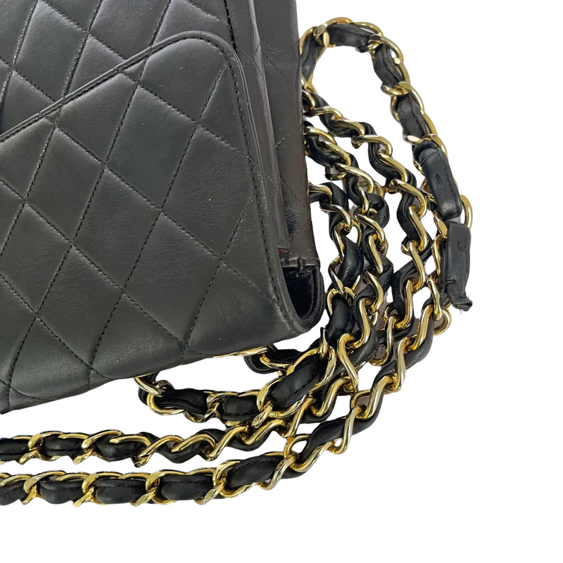 Chanel Vintage XL Jumbo, Black Lambskin Leather, Gold Plated Hardware,  Preowned in Black Dustbag - Julia Rose Boston