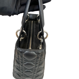 Lambskin Medium Lady Dior Black SHW