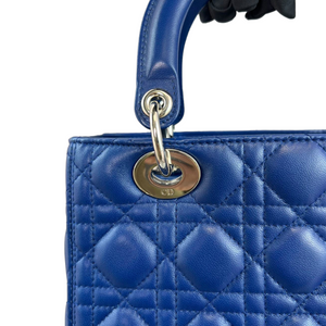 Lady Dior Medium Blue Lambskin SHW