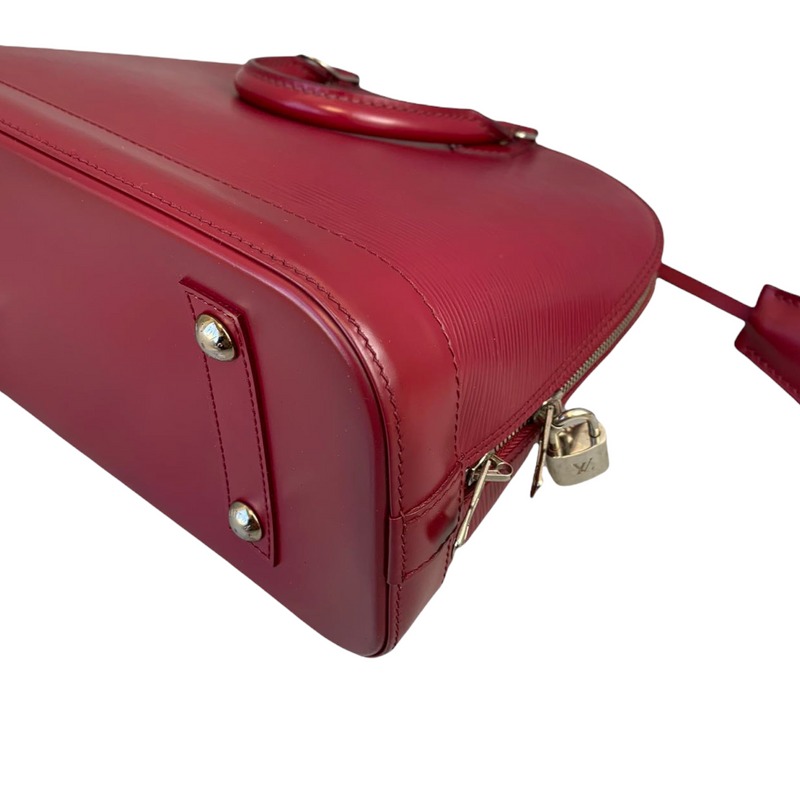 Alma leather handbag Louis Vuitton Purple in Leather - 19455146