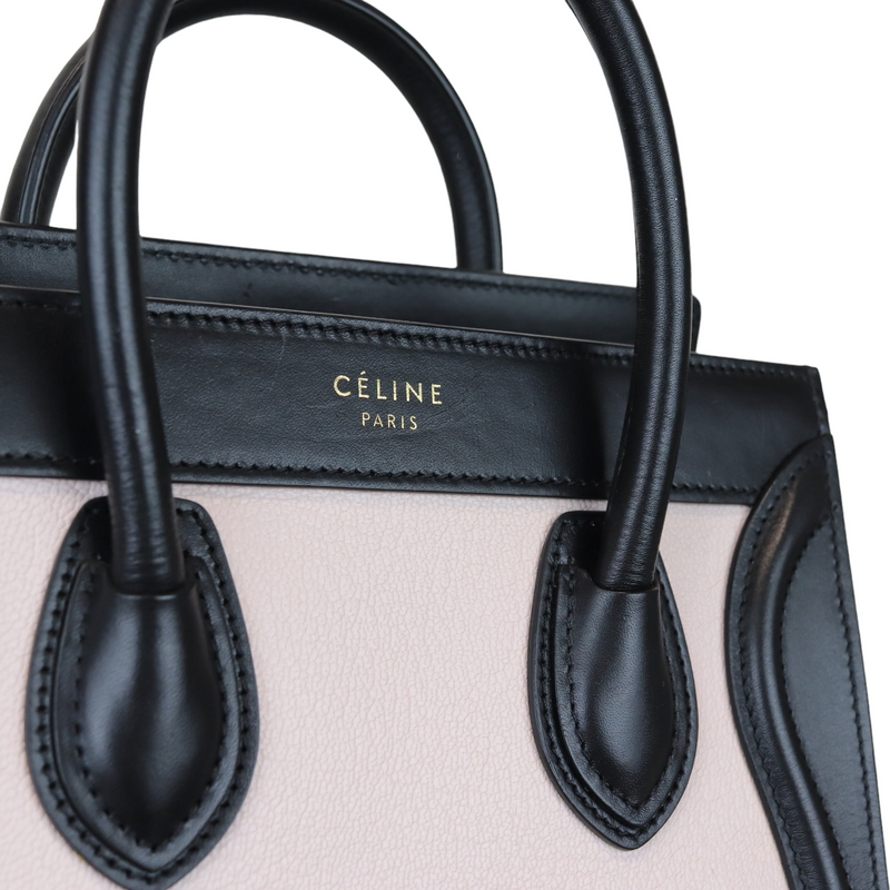 Nano Tri Color Luggage Pink Grey Black GHW Bag Religion