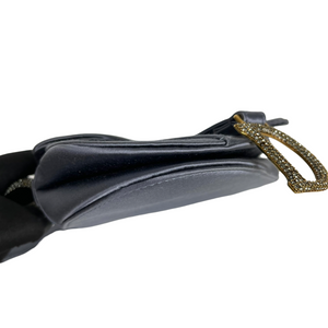 Mini Oblique Saddle Bag Satin Blue