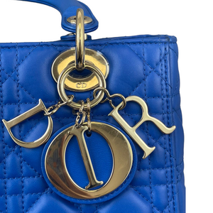 Lady Dior Medium Electric Blue Lambskin GHW