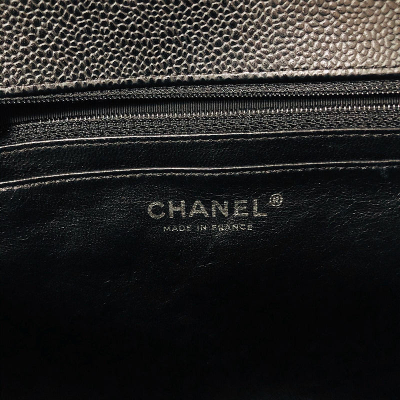 Single Flap Classic Jumbo in Black Caviar with SHW