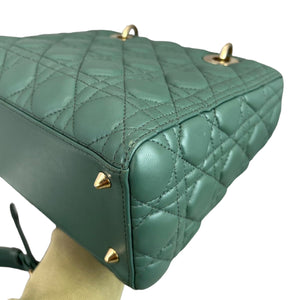 Lady Dior Lambskin Medium Green GHW