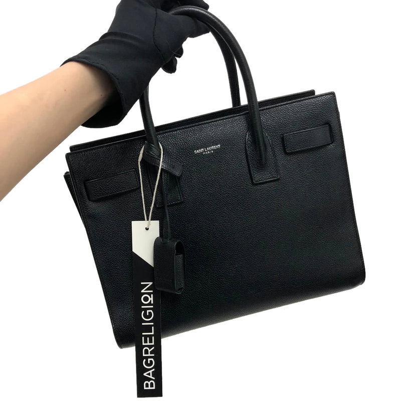 Baby Sac De Jour in Black Grained Leather