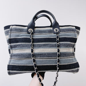 Striped Canvas Deauville Large Shopping Tote