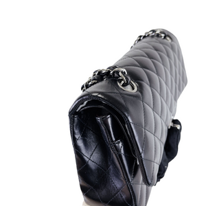 Medium Classic Double Flap Lambskin Black SHW