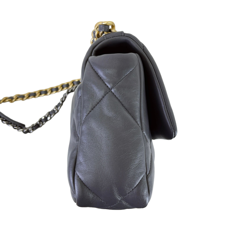 19 Lambskin Dark Grey Small 21B Mixed Hardware