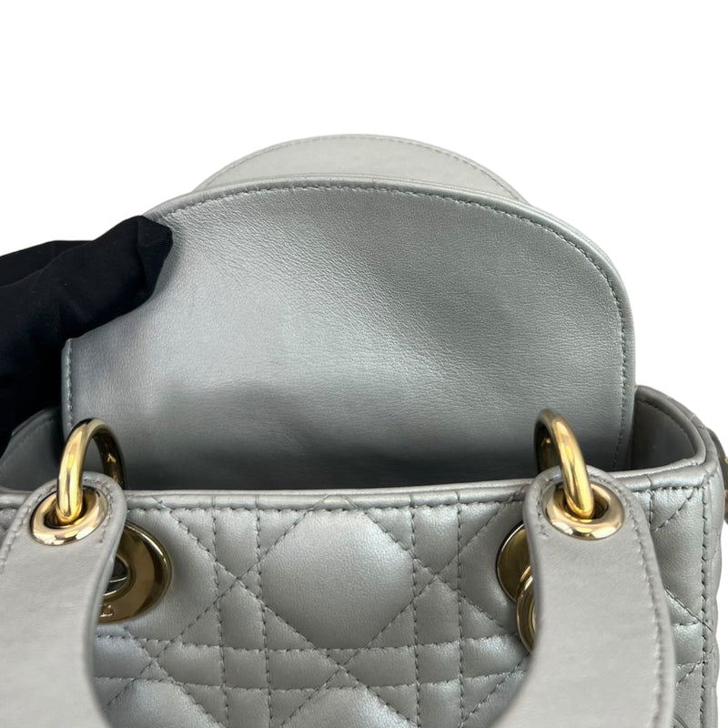 Mini Lady Dior Pearl Grey GHW