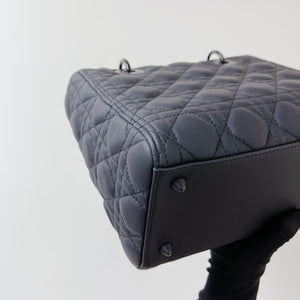 Lady Dior Lambskin Ultramatte Medium Black BHW