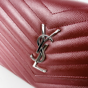 Envelope WOC Small Grained Leather Red SHW